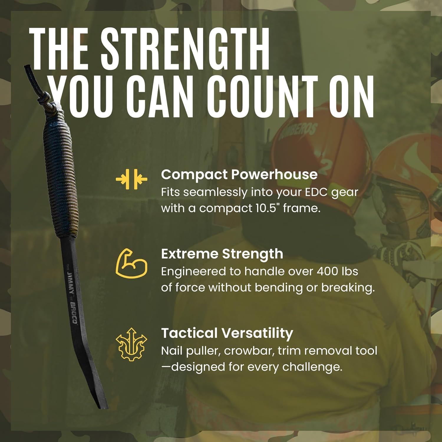 Barra de palanca táctica Broco Jimmy 26.67 cm acero EDC