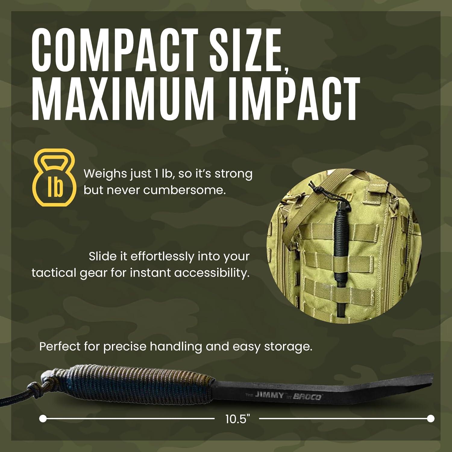 Barra de palanca táctica Broco Jimmy 26.67 cm acero EDC