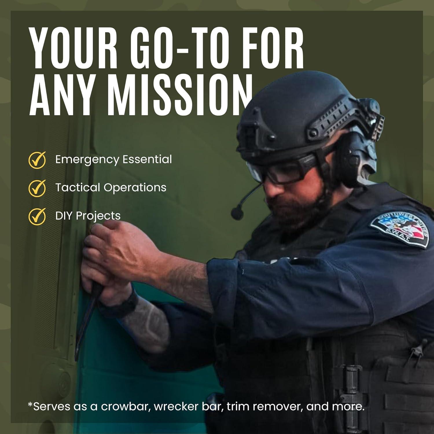 Barra de palanca táctica Broco Jimmy 26.67 cm acero EDC