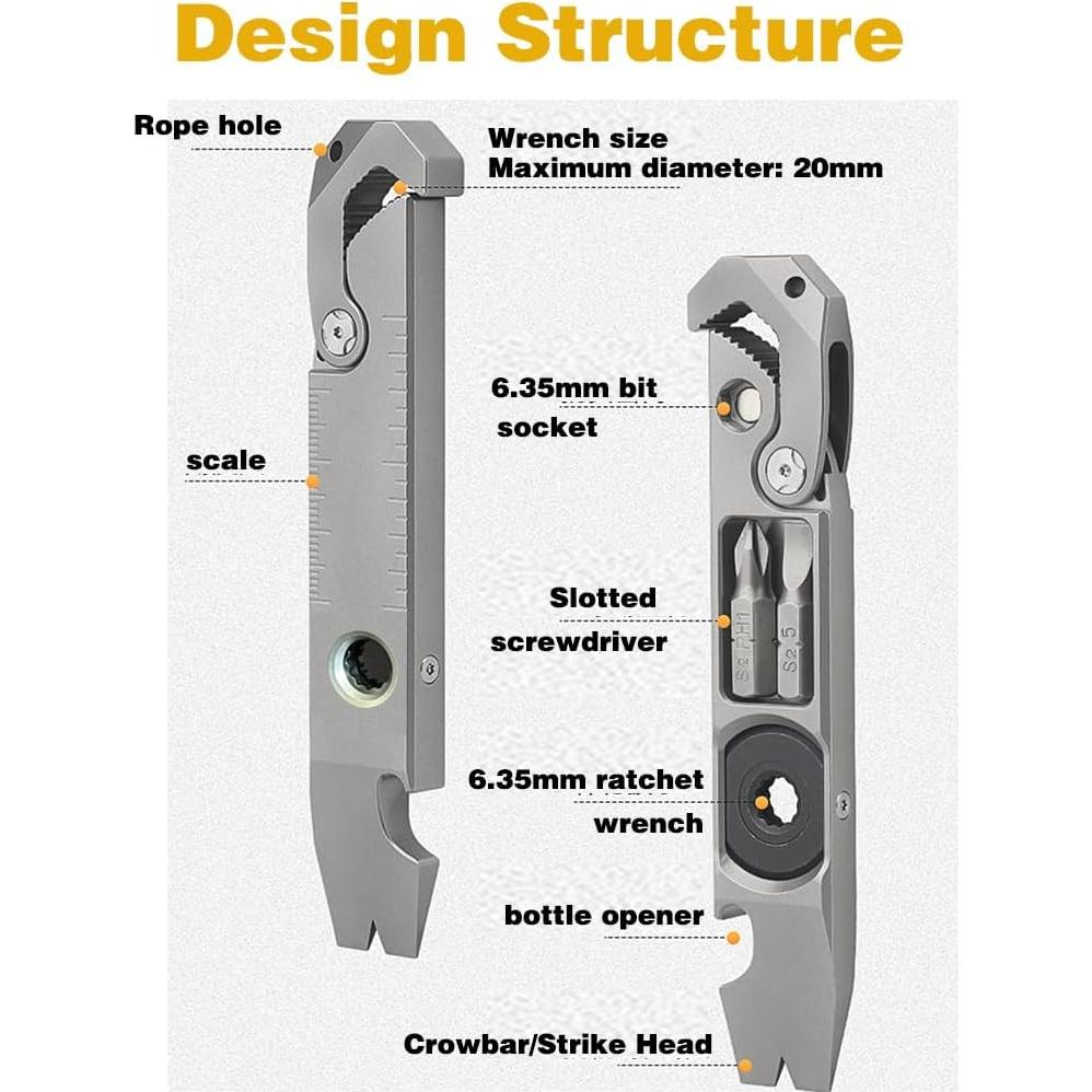 Barra de Palanca Multifuncional Titanio Gbmbnx 11.81cm 66.5g