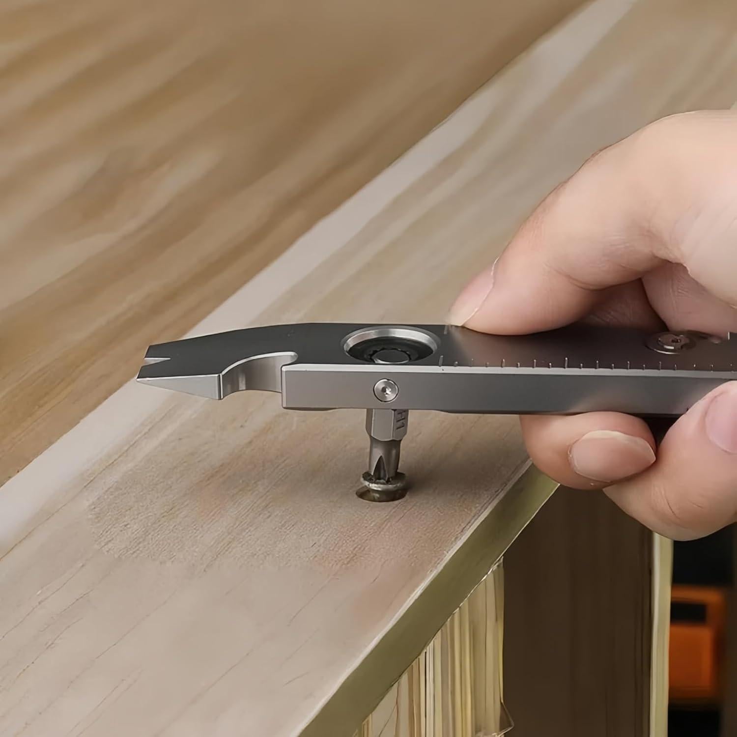 Barra de palanca EDC de titanio JP.Industrial 81.9g multifuncional