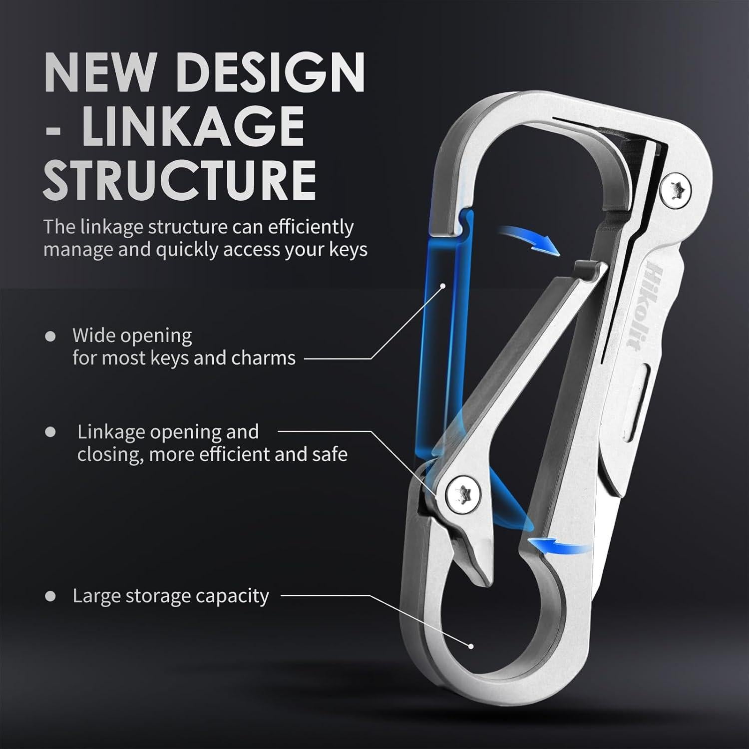 Llavero Carabinero de Titanio Hikolit con Cuchillo y Abrebotellas