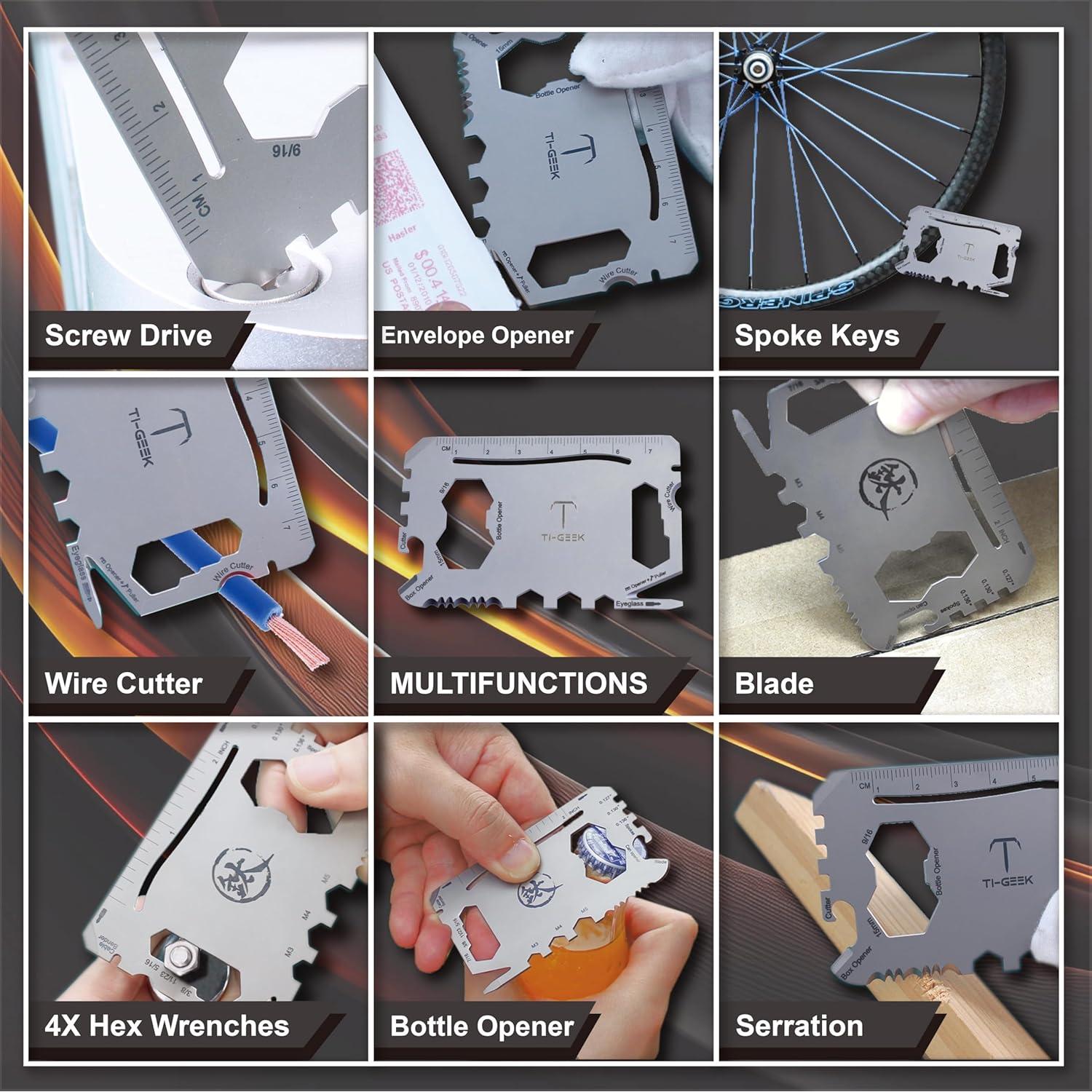 Multiherramienta de Titanio 17 en 1 Ti Geek - Compacta y Ligera