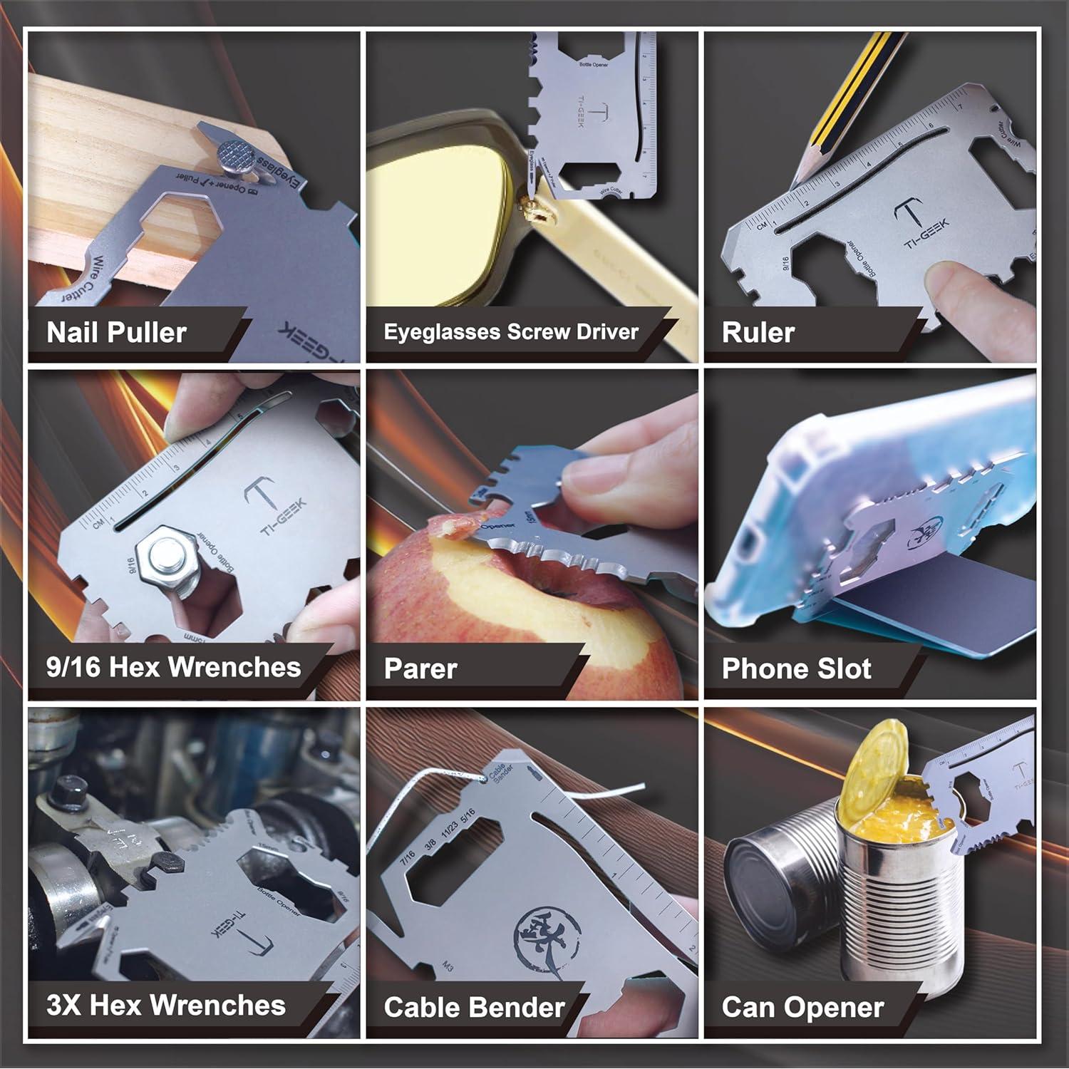 Multiherramienta de Titanio 17 en 1 Ti Geek - Compacta y Ligera