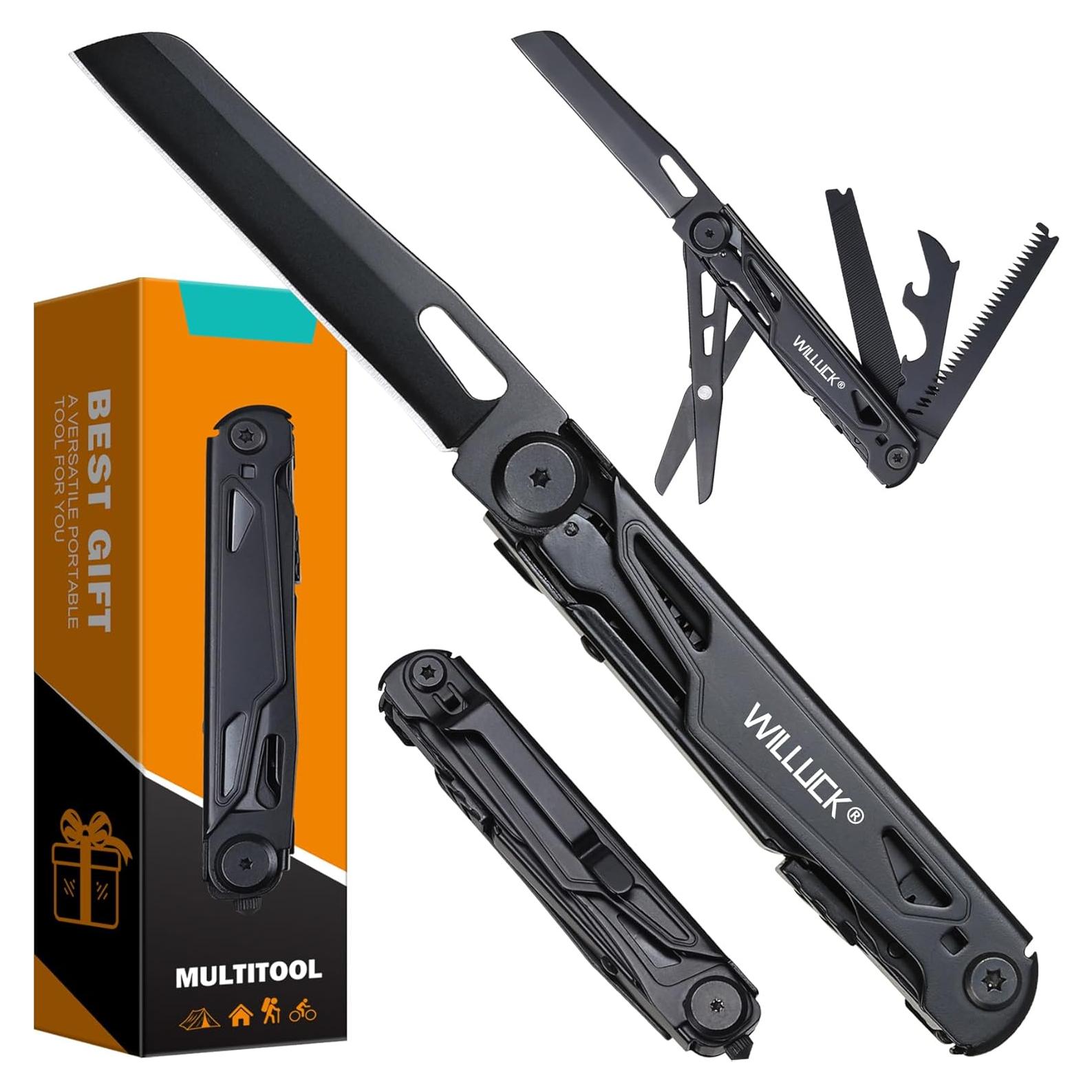 Cuchillo de bolsillo multitool 9 en 1 WILLUCK - Acero inoxidable