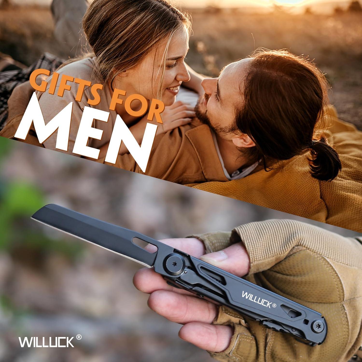 Cuchillo de bolsillo multitool 9 en 1 WILLUCK - Acero inoxidable