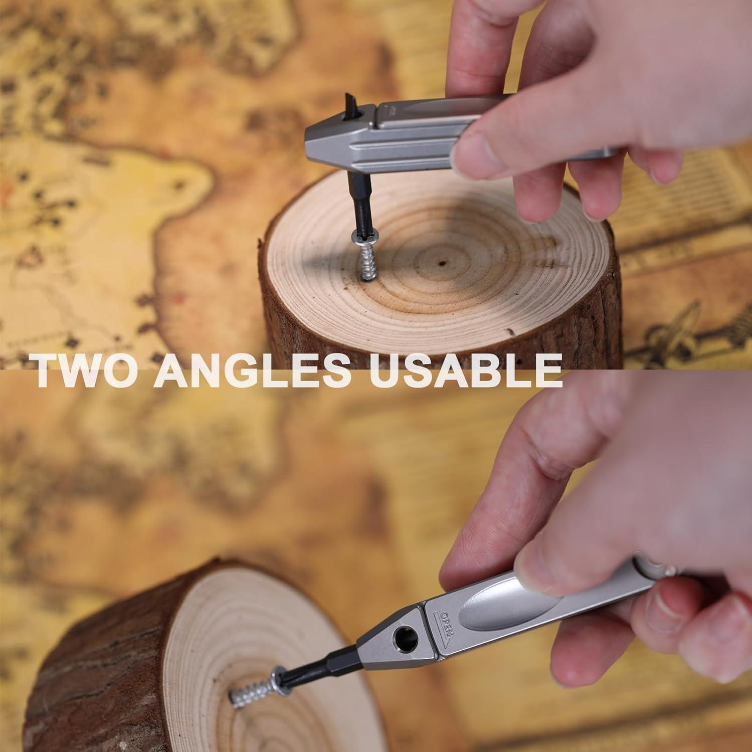 Destornillador Pequeño EDC SHD de Titanio 8 en 1 Portátil