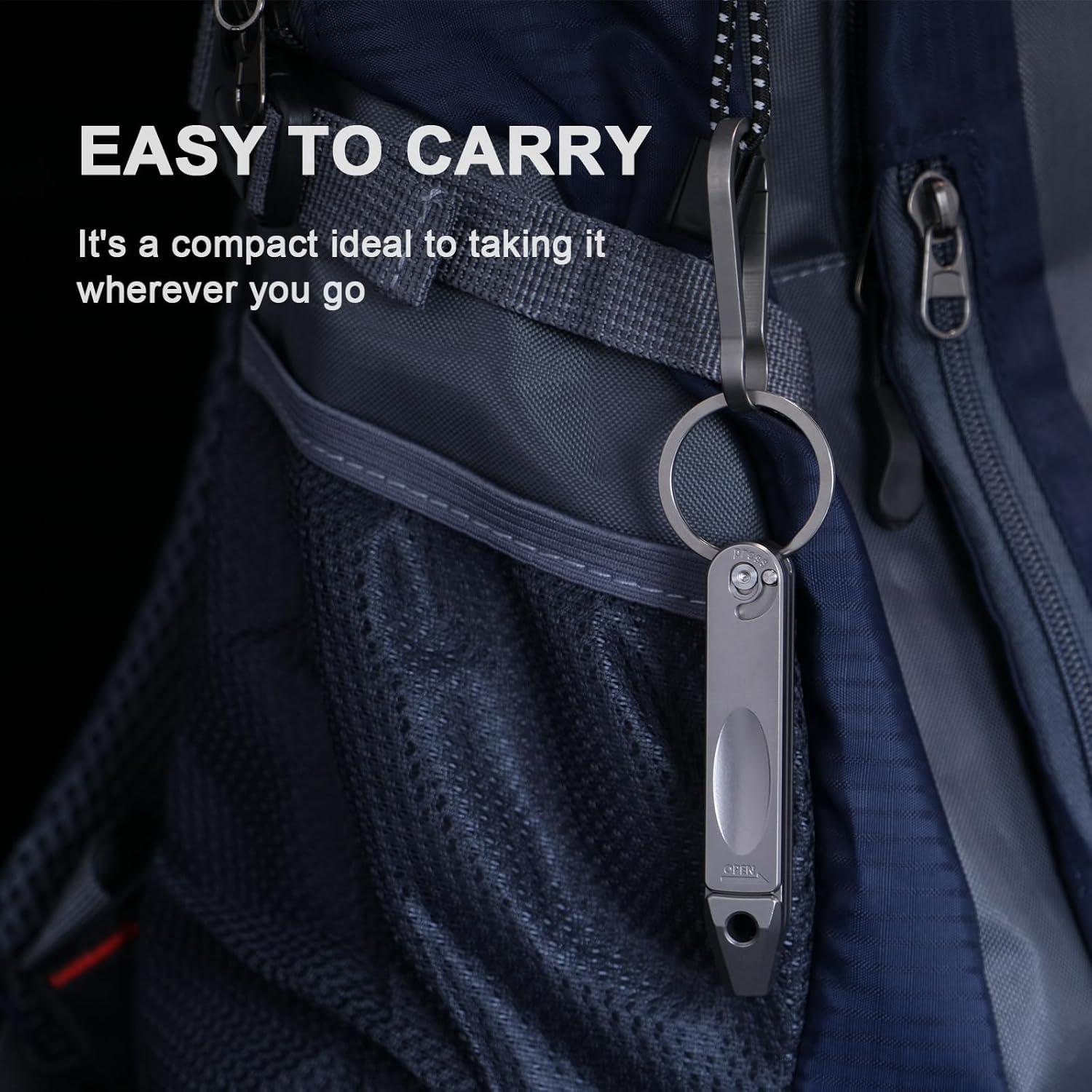 Destornillador Pequeño EDC SHD de Titanio 8 en 1 Portátil