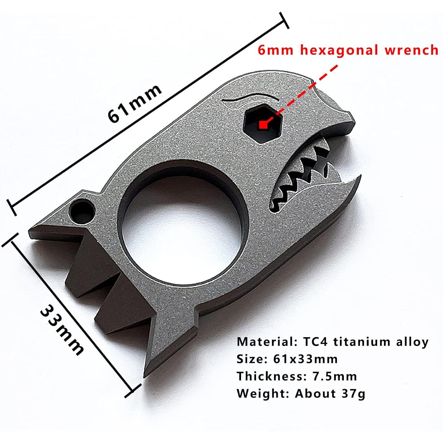 Barra de Palanca EDC LULAOLIU de Titanio 61mm Gris