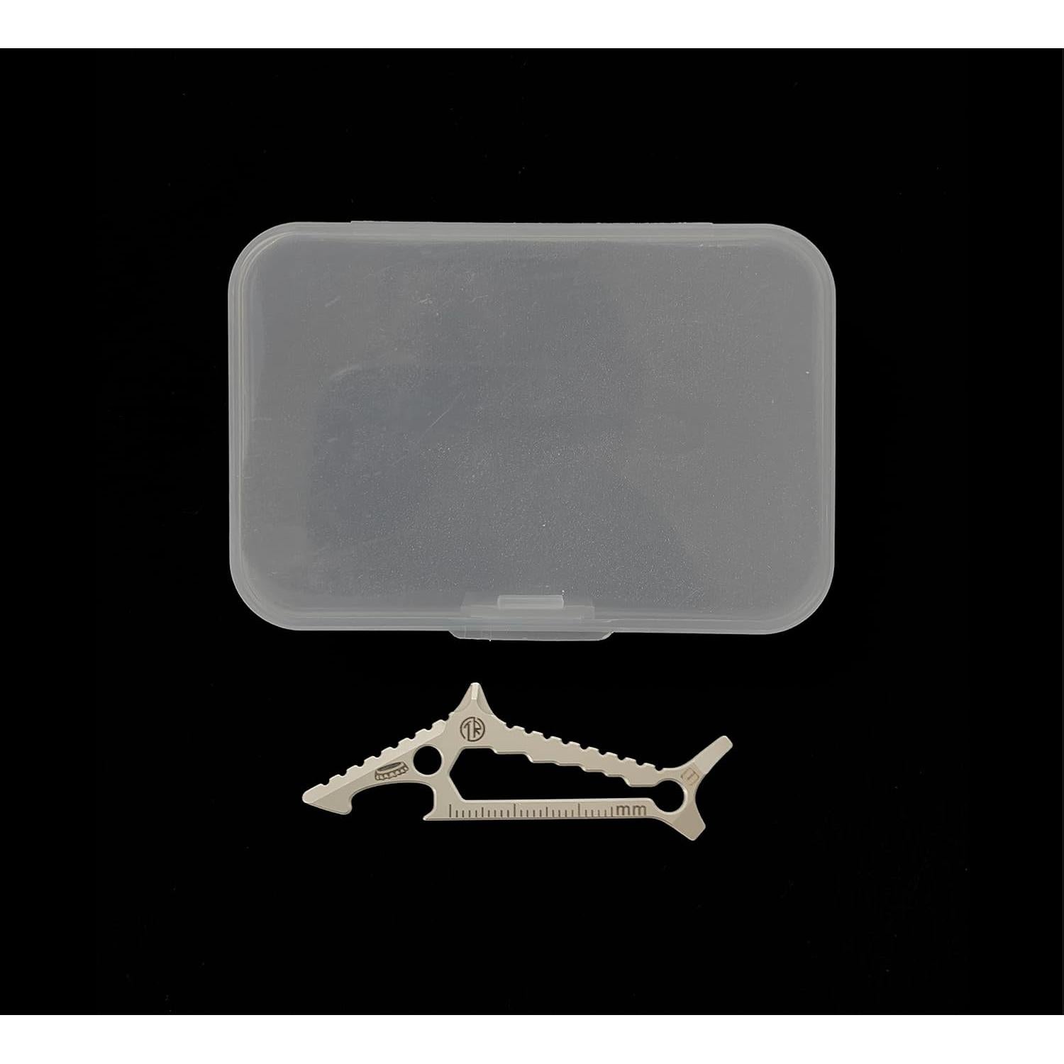 Multiherramienta de titanio TACRAY tiburón con abridor y destornillador