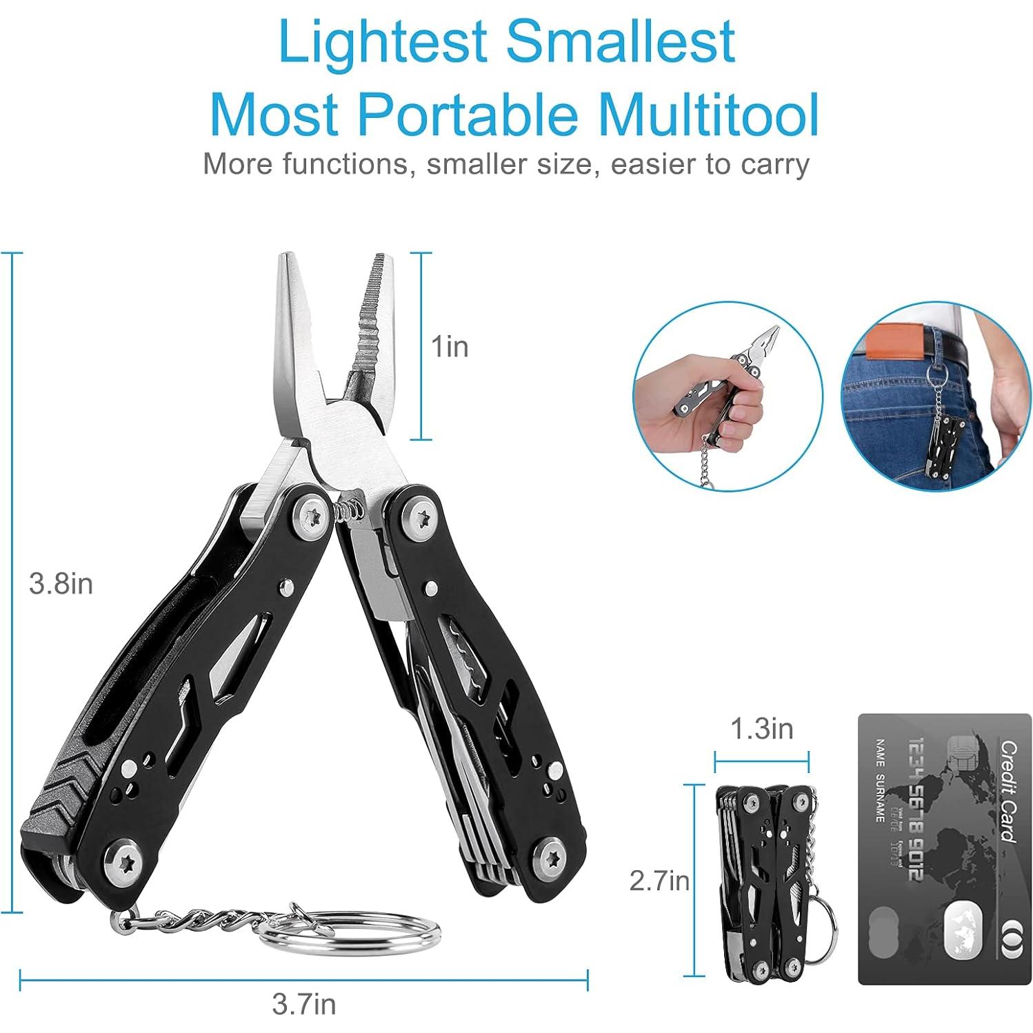Multiherramienta Mini 15 en 1 Bovgero - 2 Piezas, Acero Inoxidable