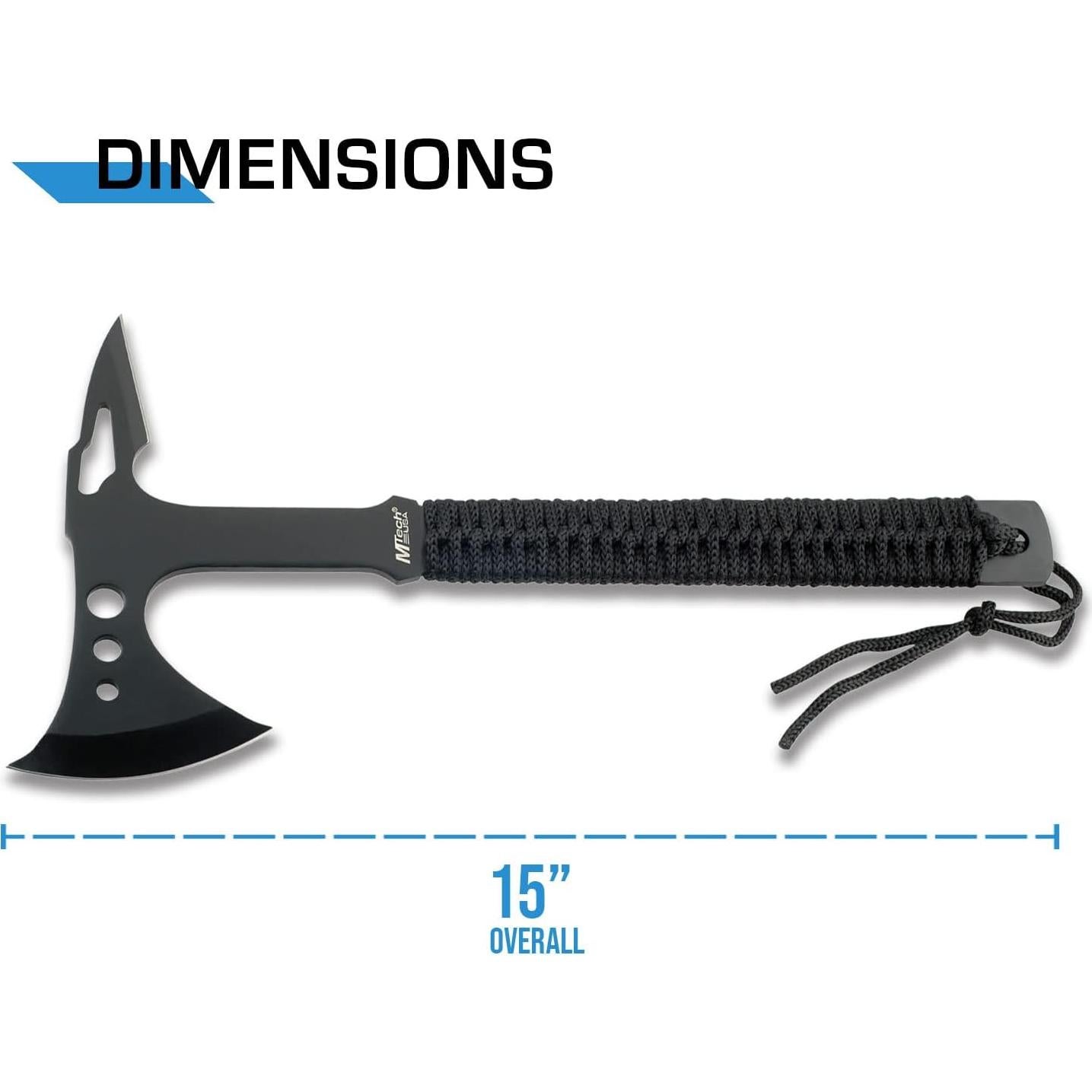 Hacha de Camping MTech USA MT-AXE8, Acero Inoxidable 38.1 cm