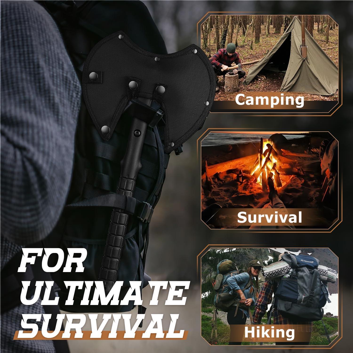 Hacha de Lanzamiento EdgeXcel Doble Filo 41.91 cm con Funda