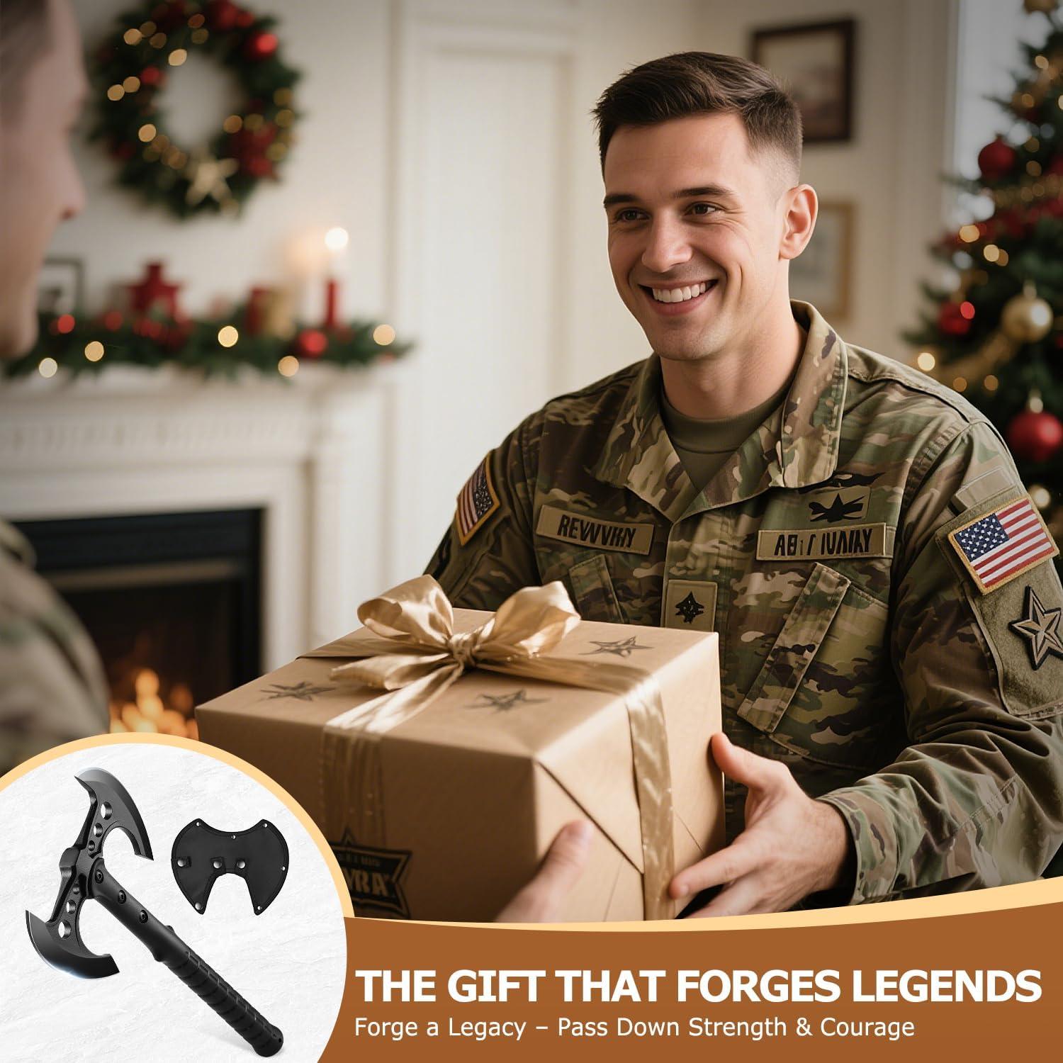 Hacha de Lanzamiento EdgeXcel Doble Filo 41.91 cm con Funda