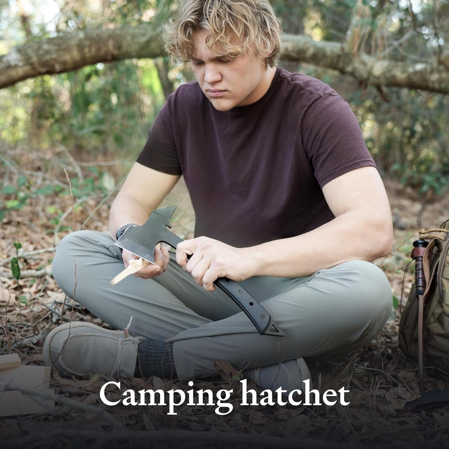 Hacha KOVA Black Thorn - Acero Inoxidable 35.56 cm, Mango G10