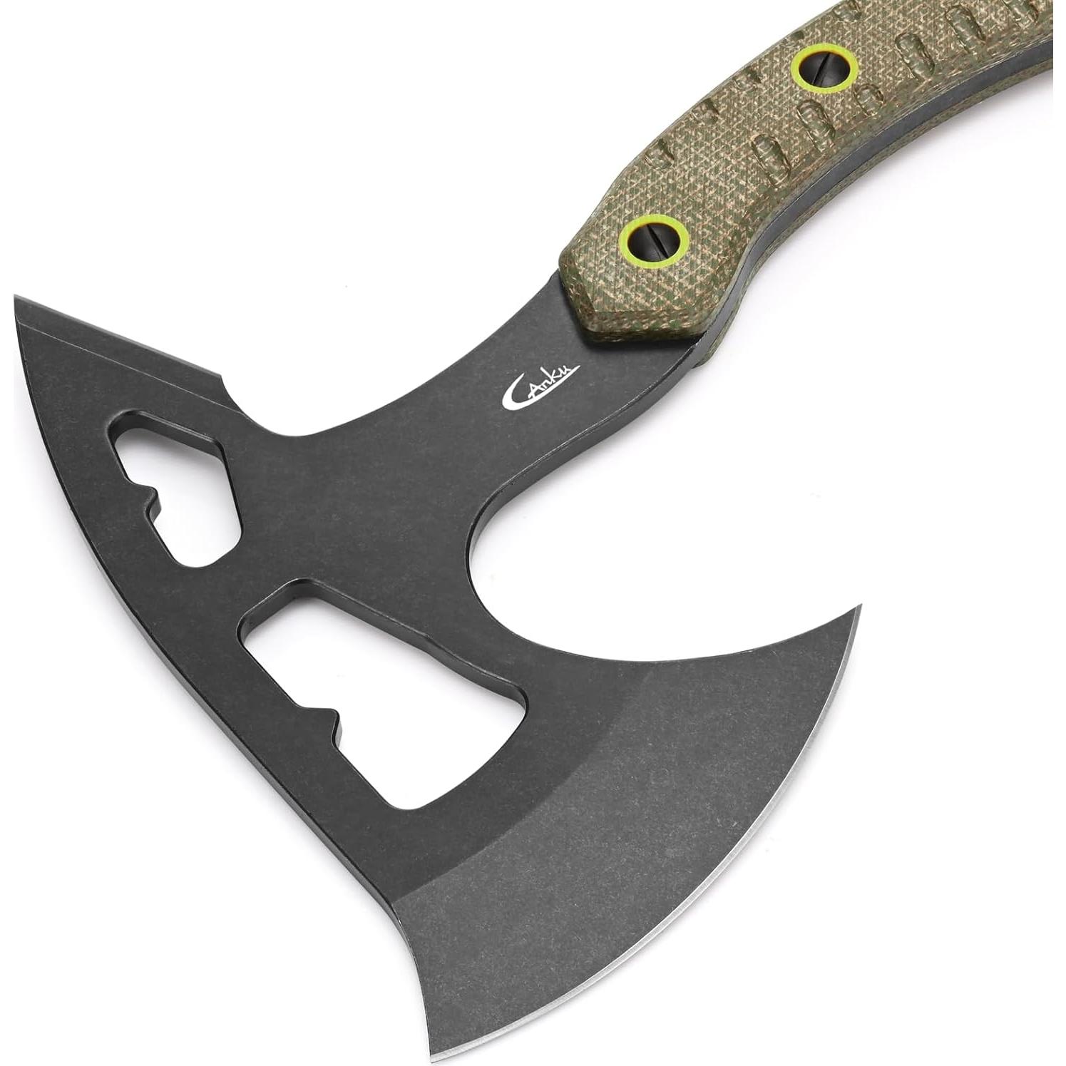 Hacha de Camping Ccanku C1392 Acero DC53 Mango Micarta 30cm