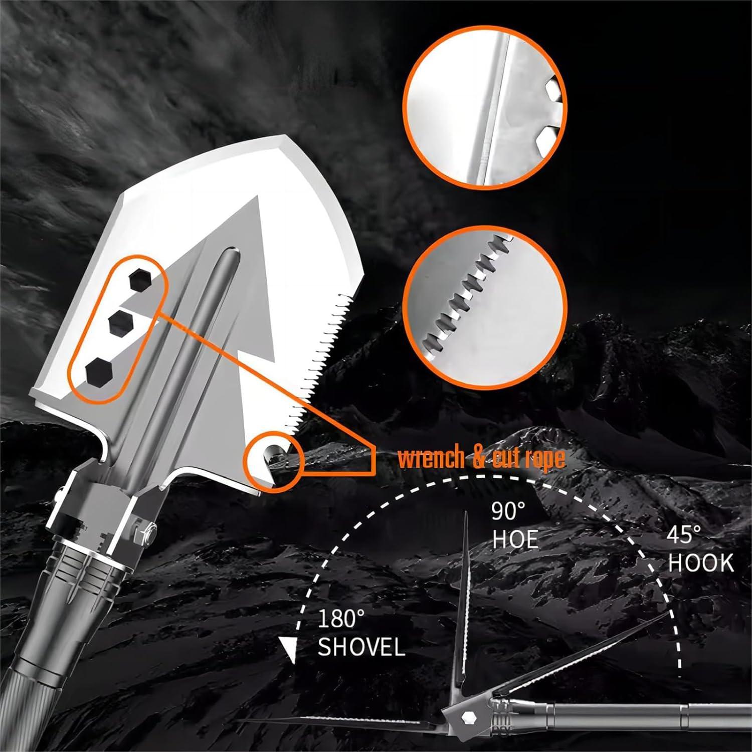 Conjunto Pala y Hacha Camping ZODISTORE Acero Alto Carbono