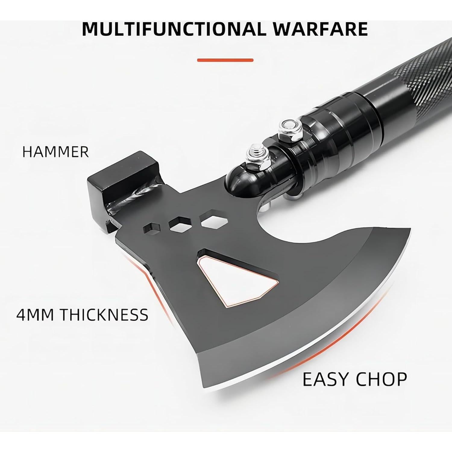 Conjunto Pala y Hacha Camping ZODISTORE Acero Alto Carbono