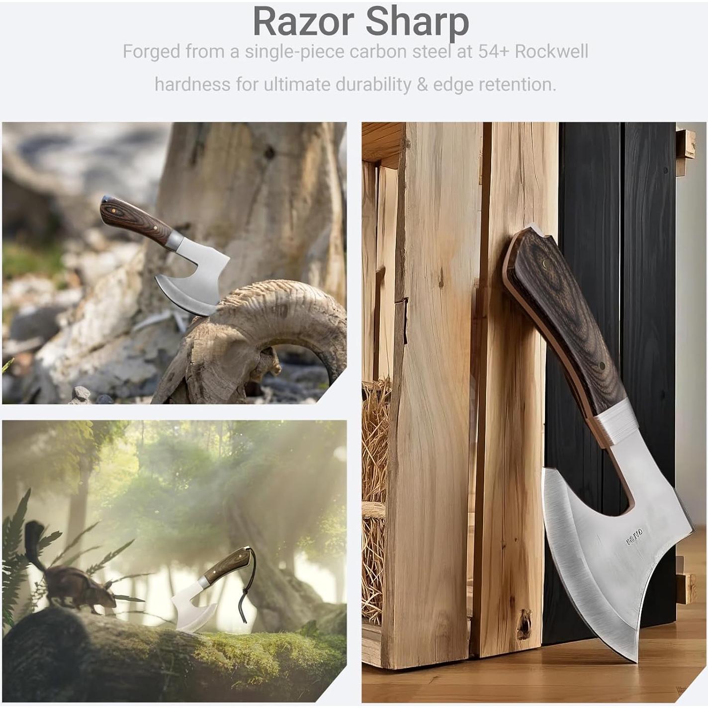 Hacha de Camping Geermolan AXE 21.6cm Acero Inoxidable