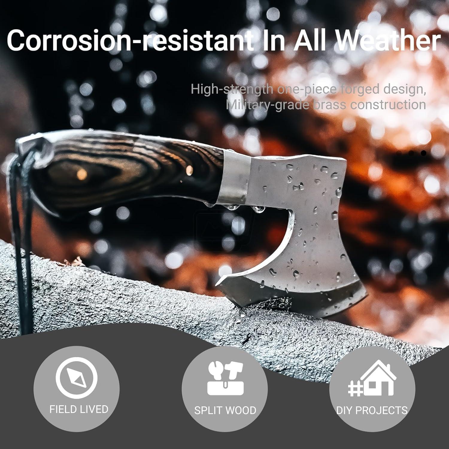 Hacha de Camping Geermolan AXE 21.6cm Acero Inoxidable