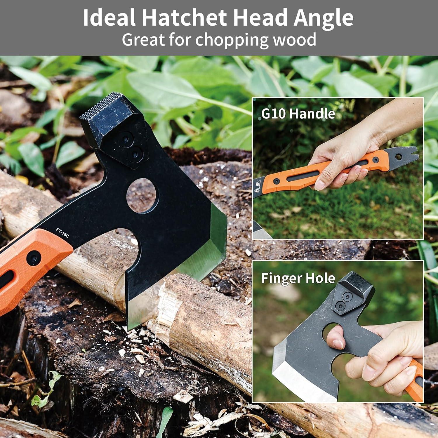 Hacha Táctica de Camping HX OUTDOORS 33.5cm Naranja