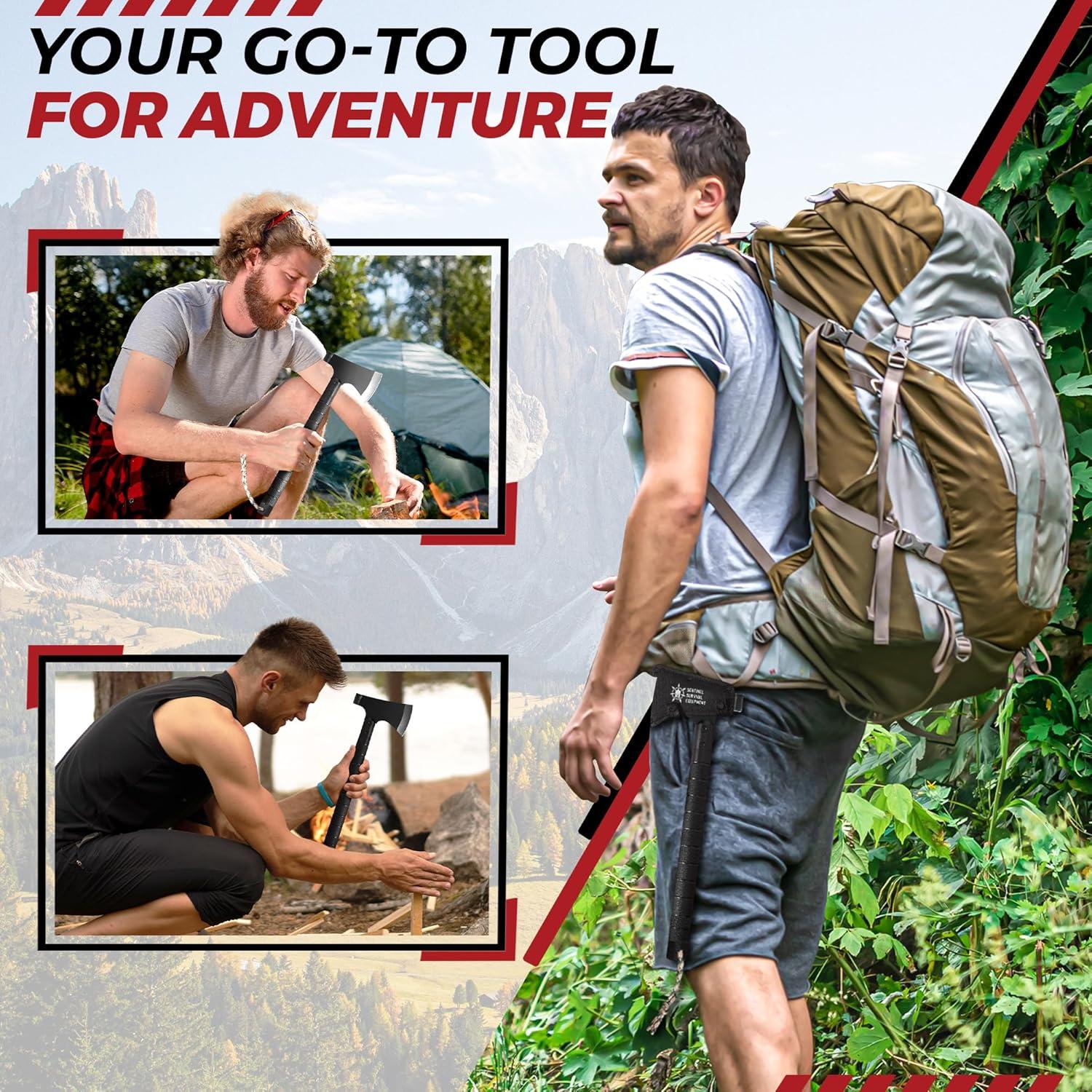 Hacha de Bushcraft Sentinel - Multi-Herramienta 43cm