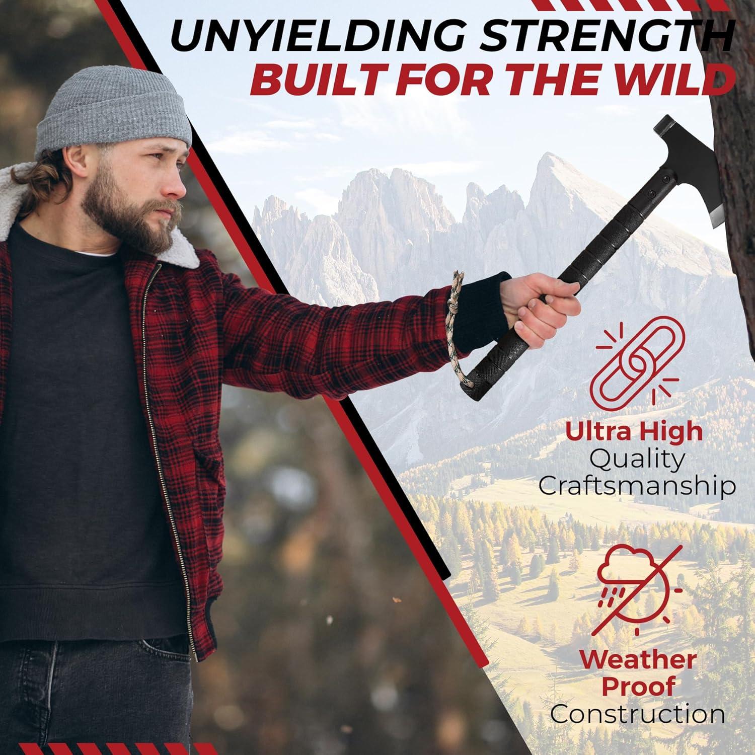 Hacha de Bushcraft Sentinel - Multi-Herramienta 43cm