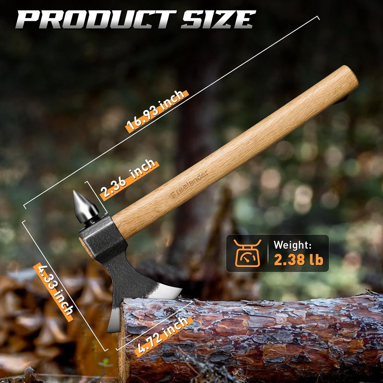 Hacha de Lanzamiento Freelander Beil Axt, Mango de Roble 1.24 kg
