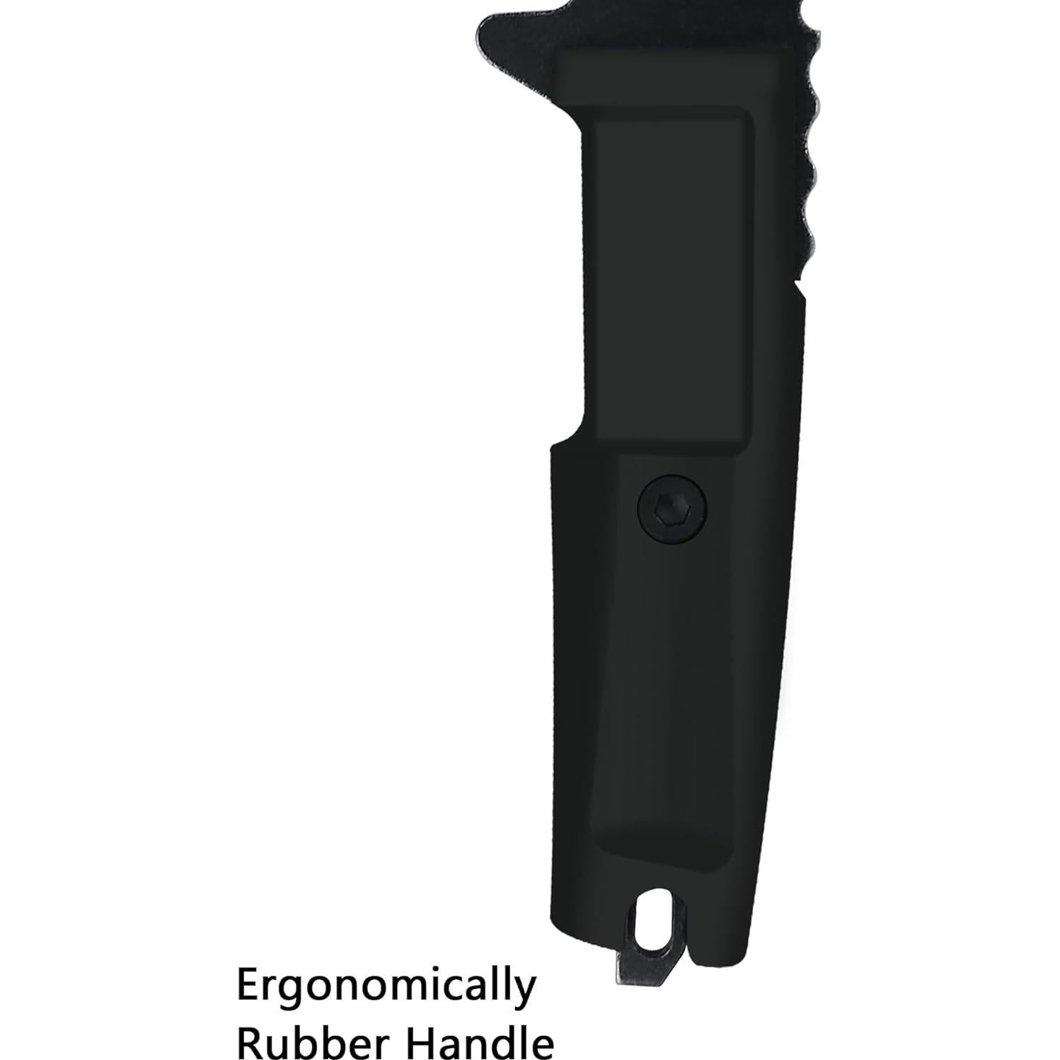 JXE JXO Camping and Survival Hatchet, 9.8" Full Tang Mini Camping Axe, Ergonomic Rubber Handle, Come with Durable Nylon Sheath