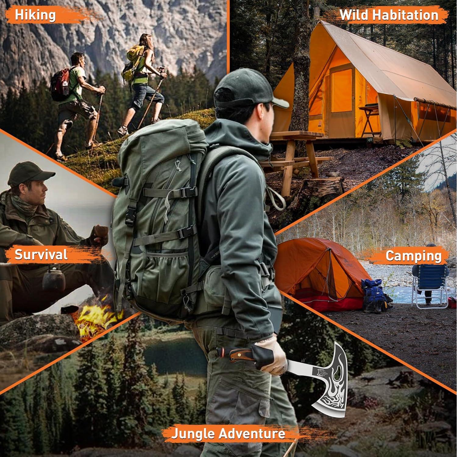 Hacha de Camping TIVOLI con Funda de Nylon 0.73 kg