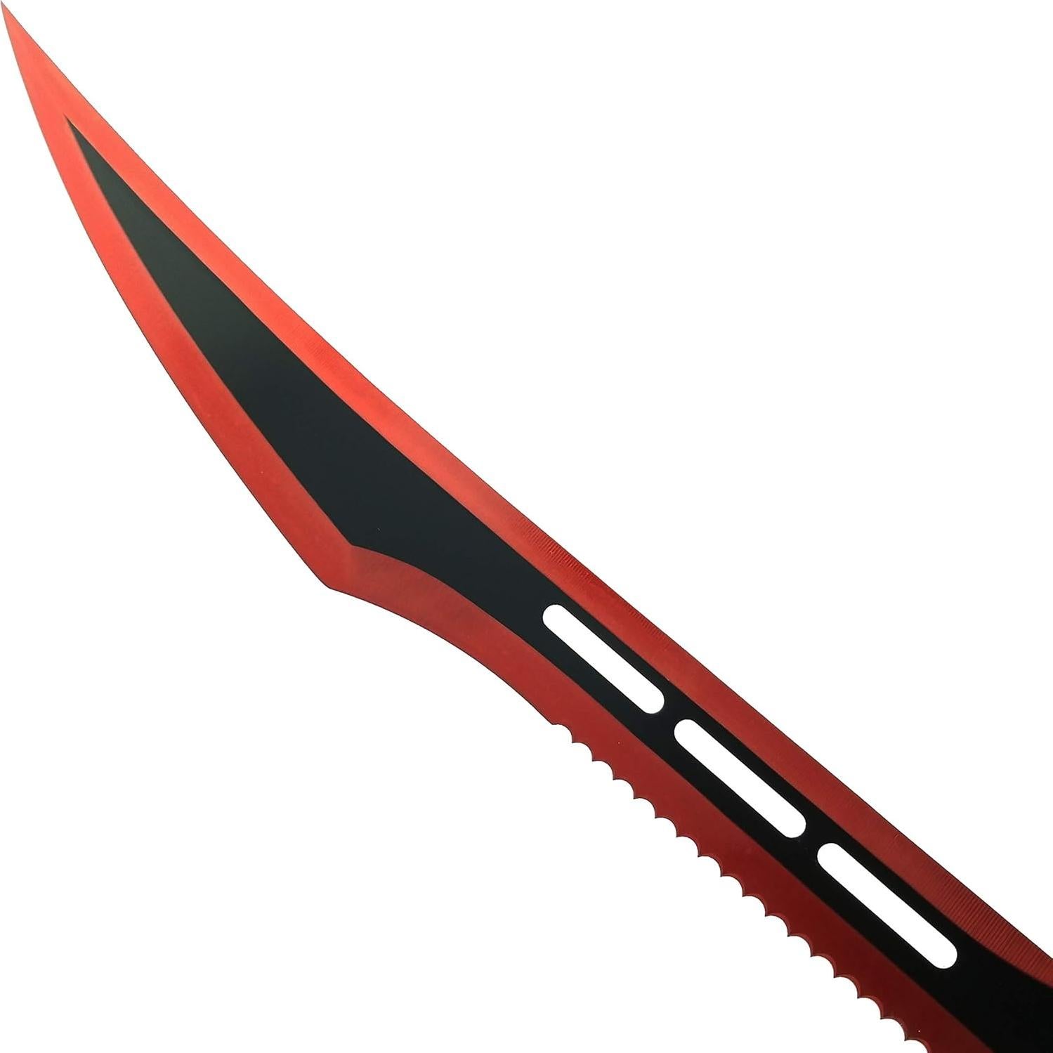 Machete Fijo Tactical Master 68.58 cm Acero Inoxidable Rojo