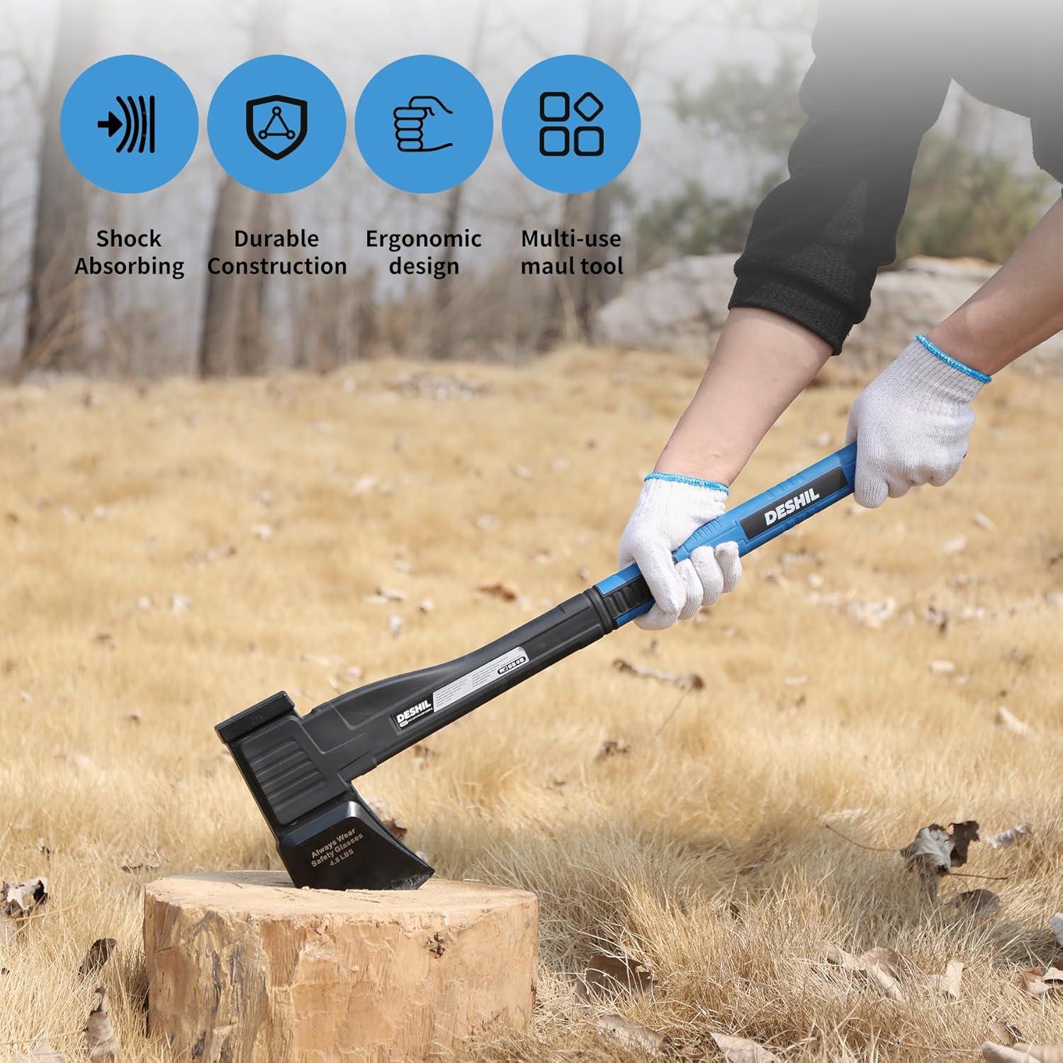 Hacha de Camping DESHIL 14" Acero Carbono Mango Nylon