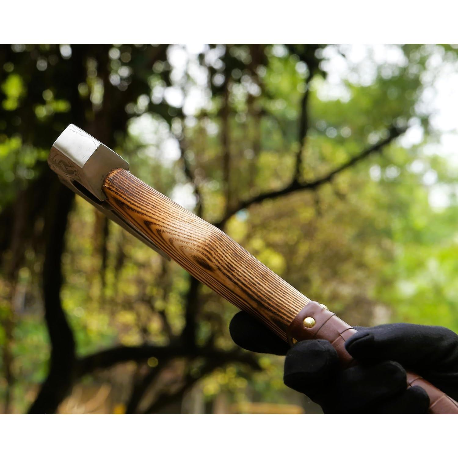 Hacha Vikinga Ahqaf 48.26 cm con Funda de Cuero