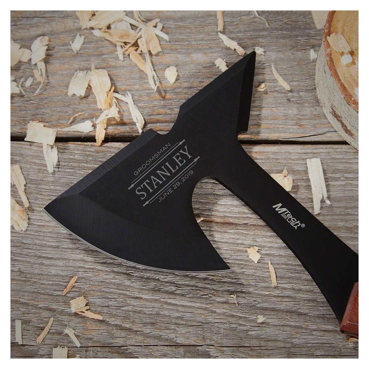 Hacha Táctica Personalizada HomeWetBar 22.86 cm para Padrinos