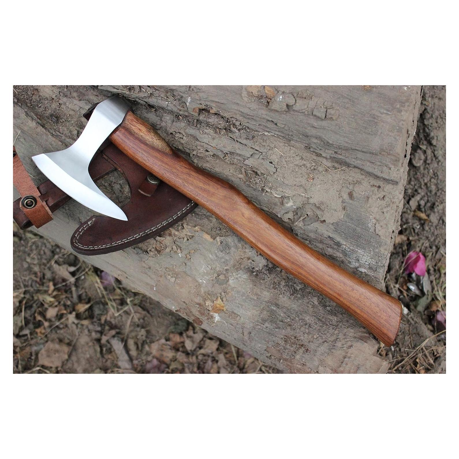 Hacha Tomahawk Forjada a Mano Mountain Bar 5160 40.64 cm