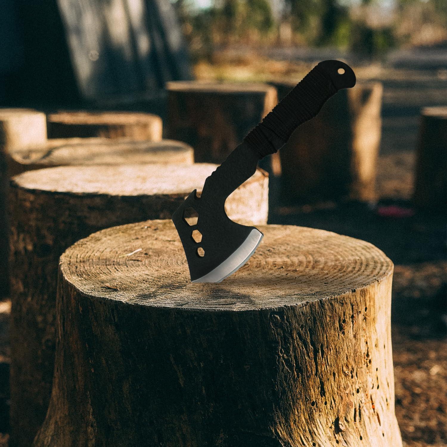 Hacha Táctica Veectgoo para Camping y Supervivencia - Paquete de 2