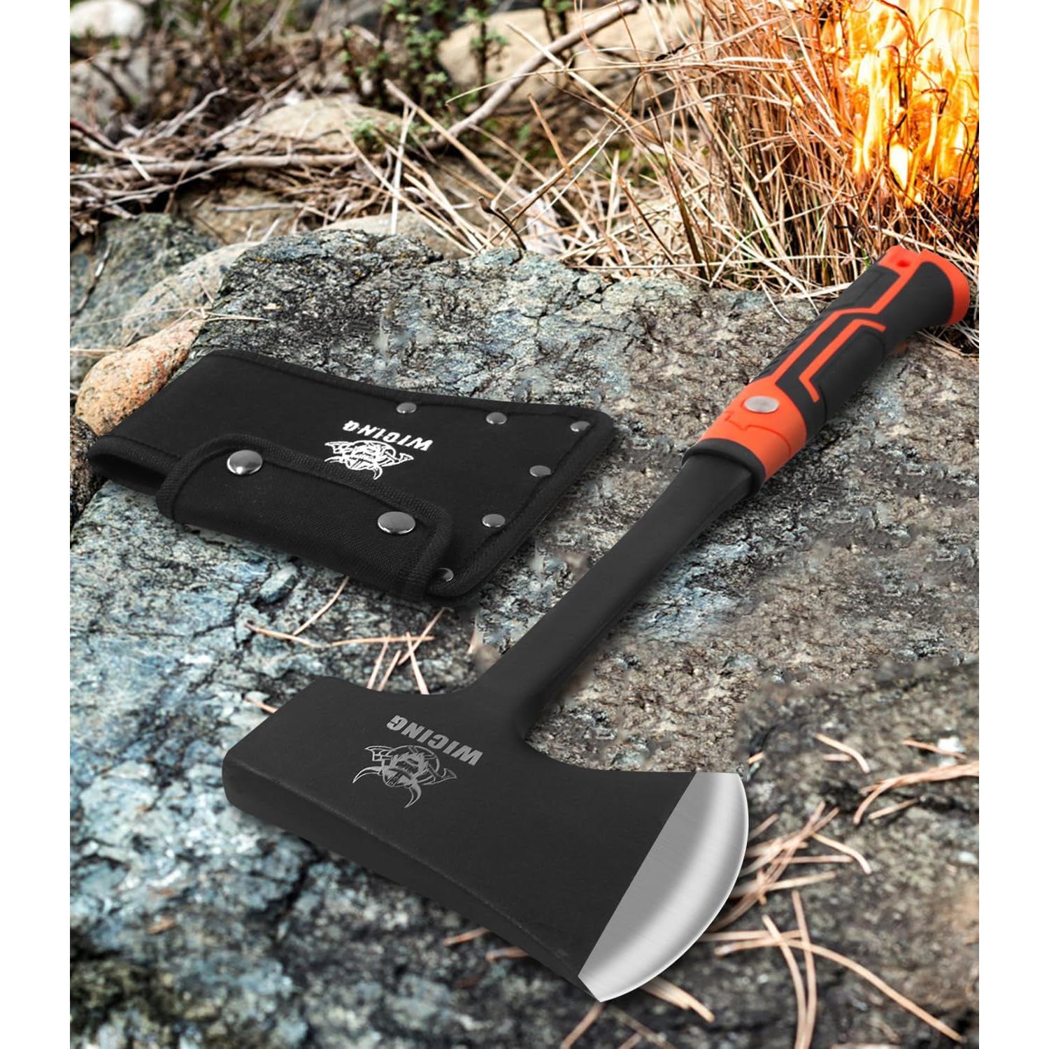 Hacha de Camping WICING 43.18 cm Acero Manganeso 1065 Antideslizante