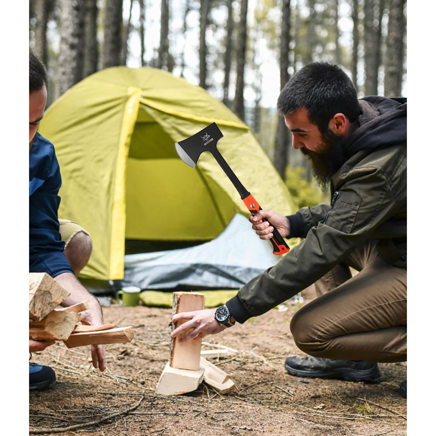 Hacha de Camping WICING 43.18 cm Acero Manganeso 1065 Antideslizante