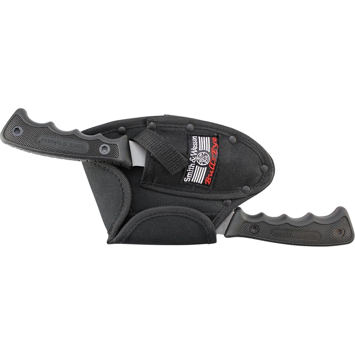 Hacha Bullseye Smith & Wesson y Cuchillo Fijo Guthook 49.5 cm