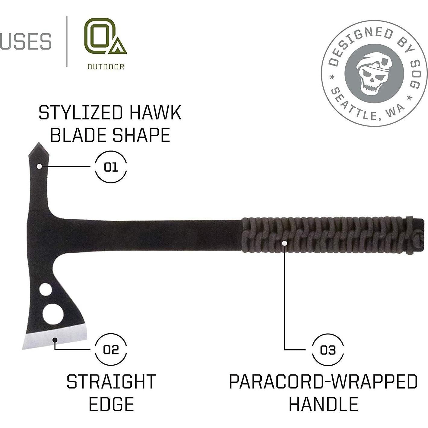 Hachas de Lanzamiento SOG TH1001-CP - 3 Piezas Acero Inoxidable