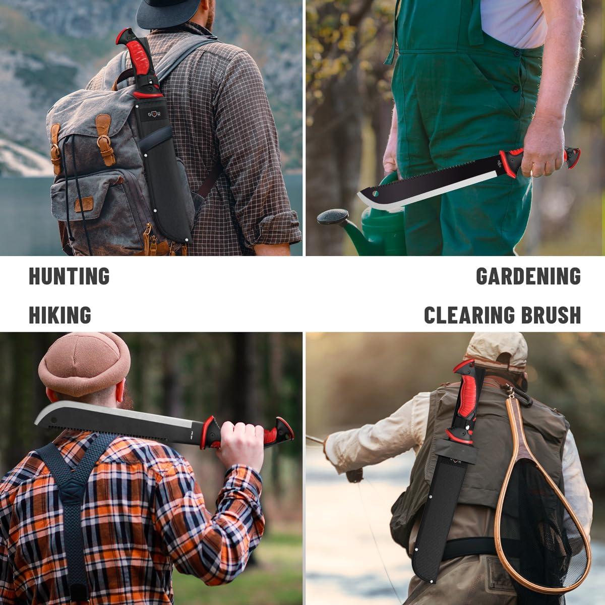 Machete con Sierra Grand Way 48.26 cm Acero Inoxidable Ergonómico