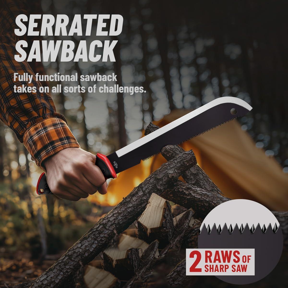 Machete con Sierra Grand Way 48.26 cm Acero Inoxidable Ergonómico