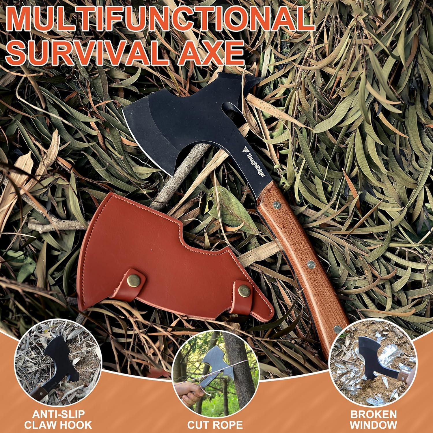 Hacha Tomahawk ToughEdge TE01 - Multifuncional para Camping