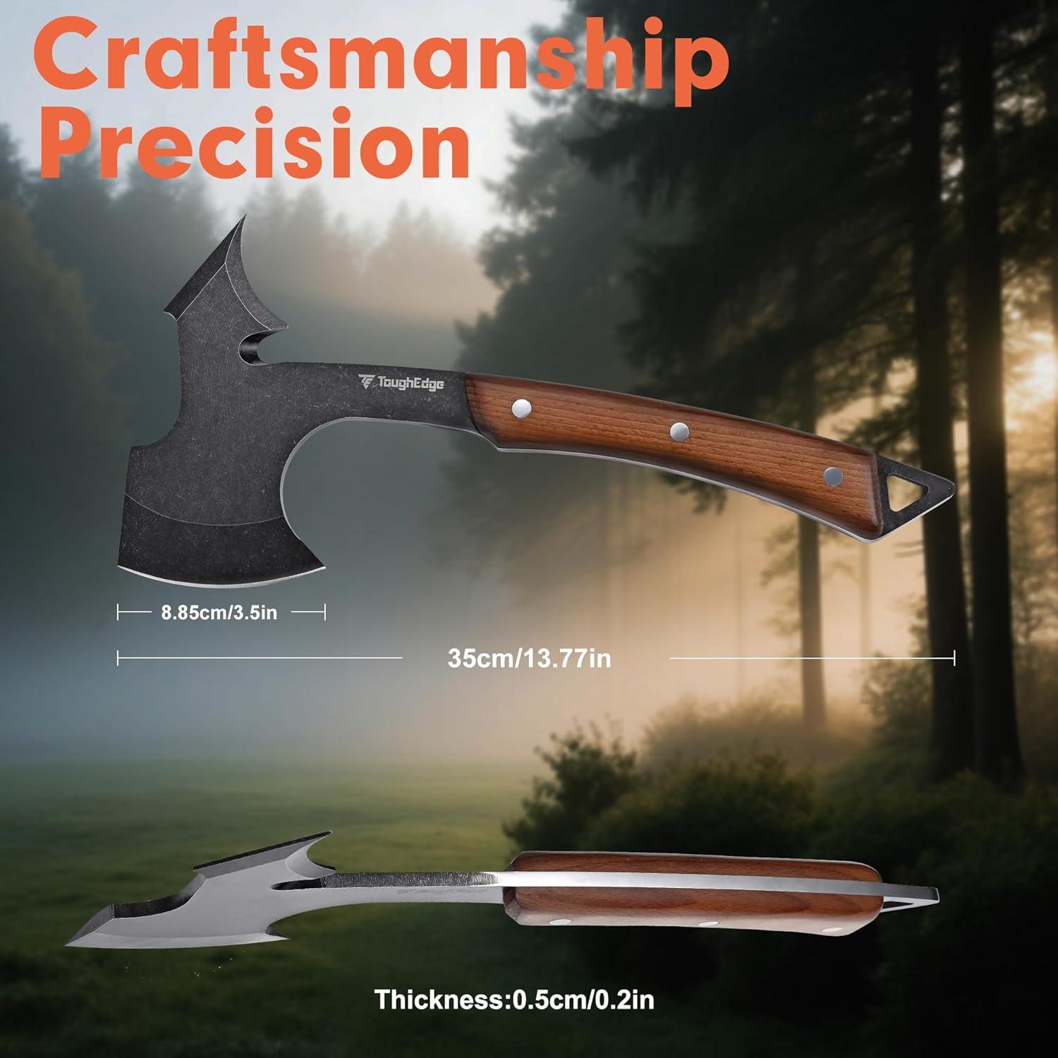 Hacha Tomahawk ToughEdge TE01 - Multifuncional para Camping