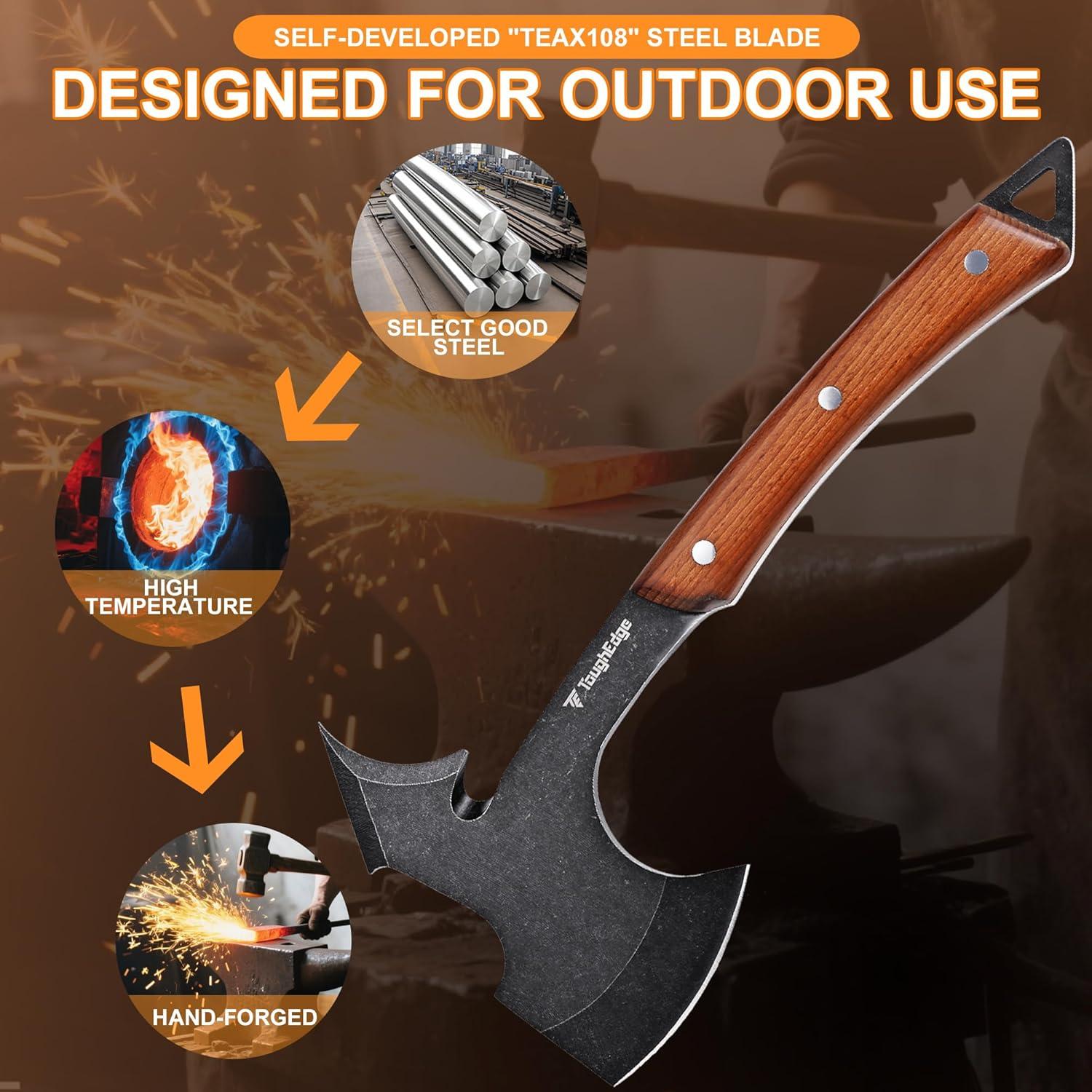Hacha Tomahawk ToughEdge TE01 - Multifuncional para Camping