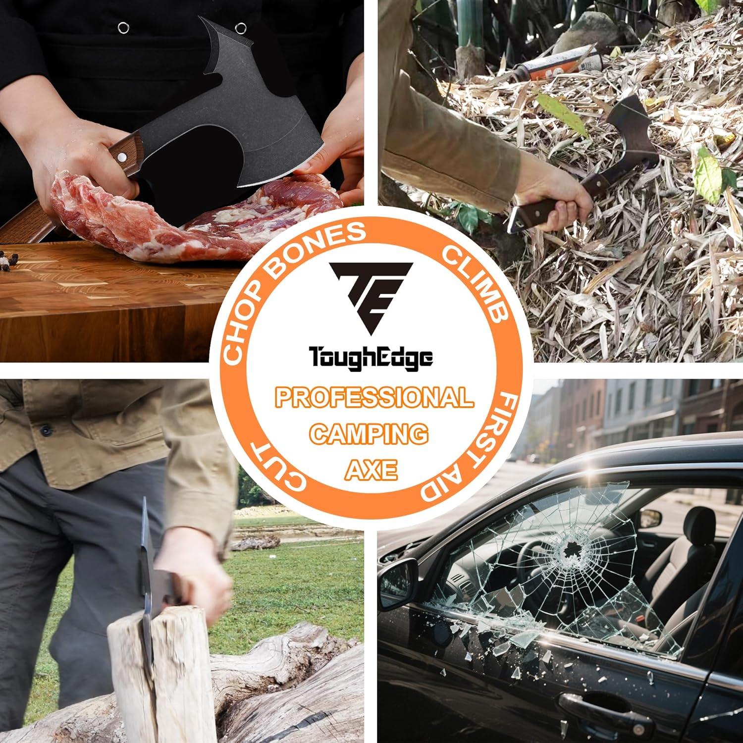 Hacha Tomahawk ToughEdge TE01 - Multifuncional para Camping