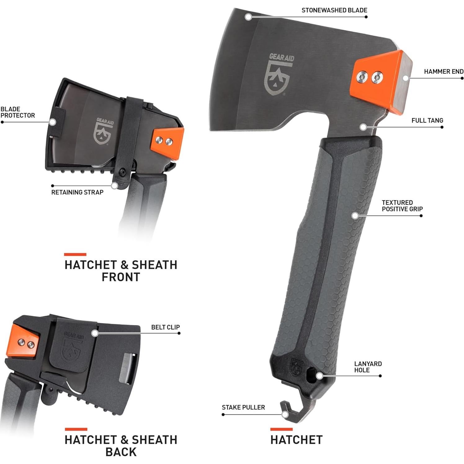 Hacha de Campamento GEAR AID Balta - Acero Inoxidable, 0.62 kg