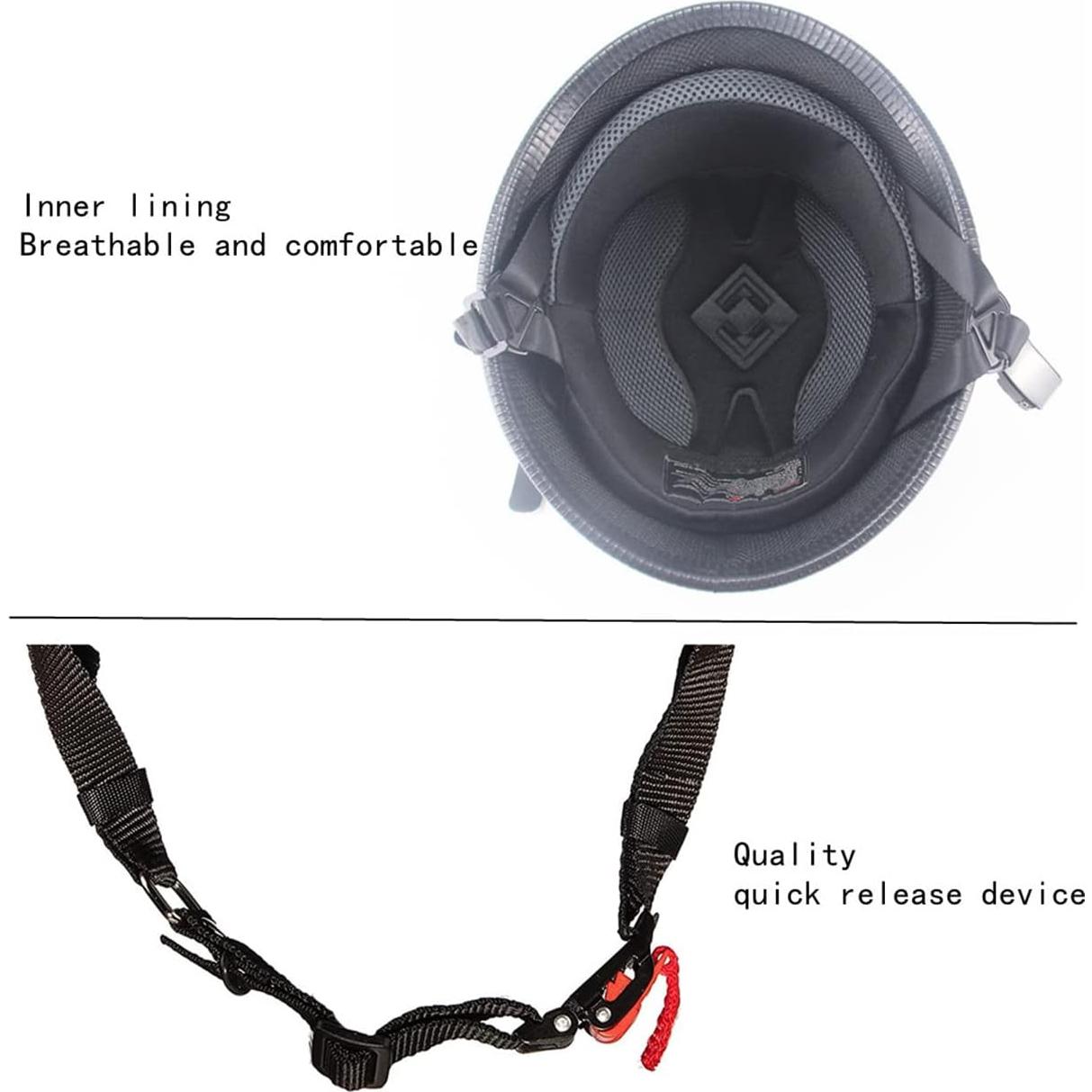 Casco de Motocicleta SanQing Negro Brillante Mediano