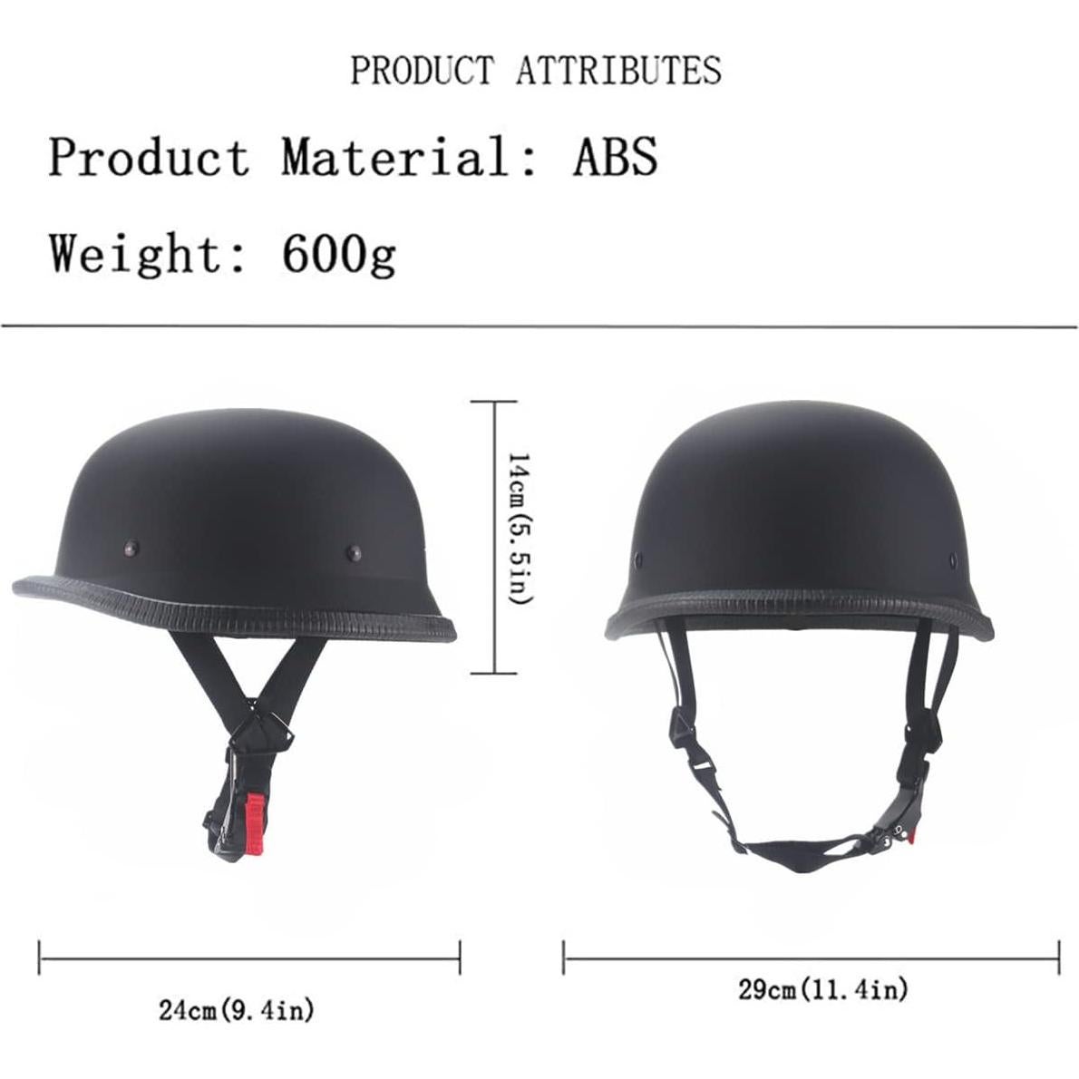 Casco de Motocicleta SanQing Negro Brillante Mediano