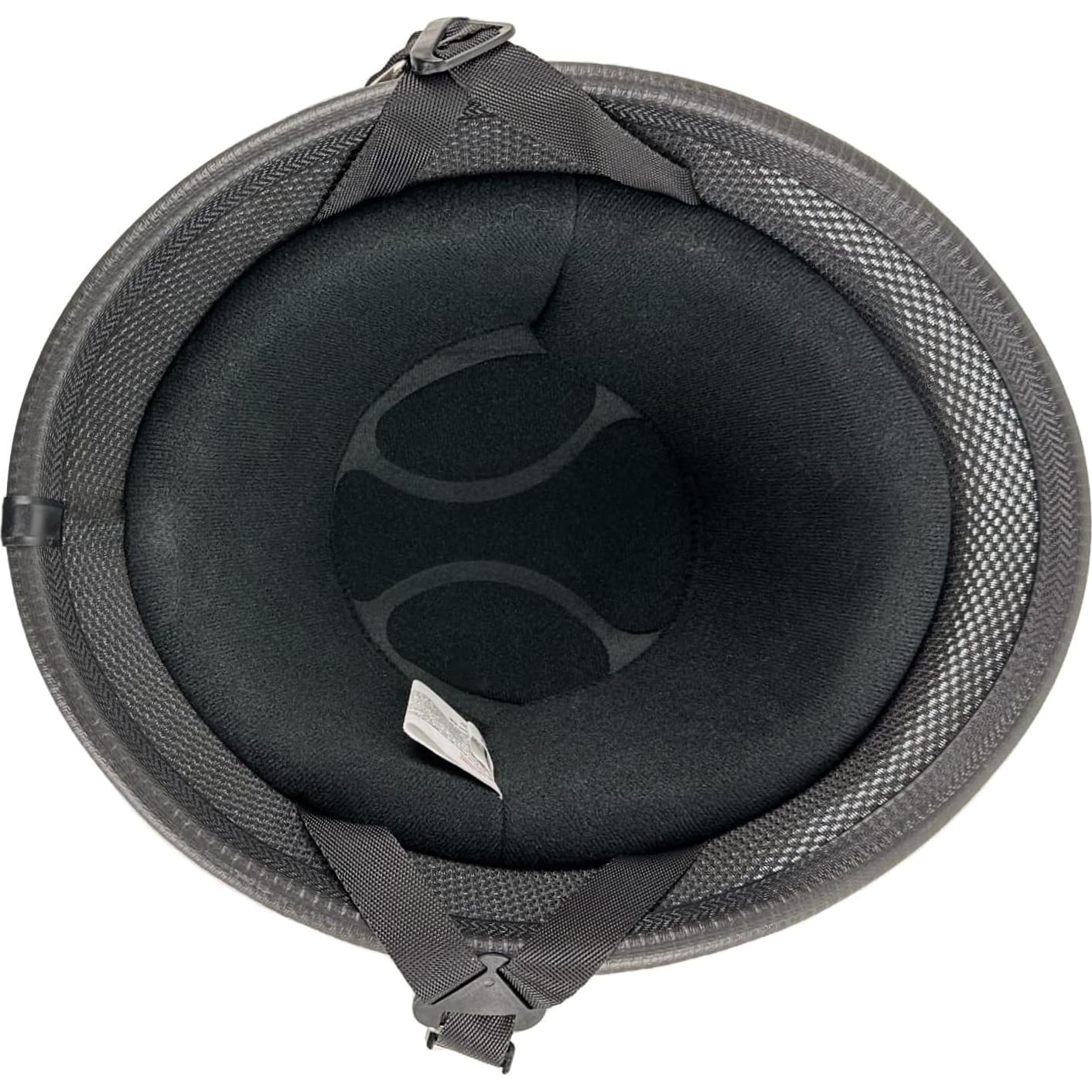 Casco de Motocicleta SanQing Retro Negro Brillante M-XXL